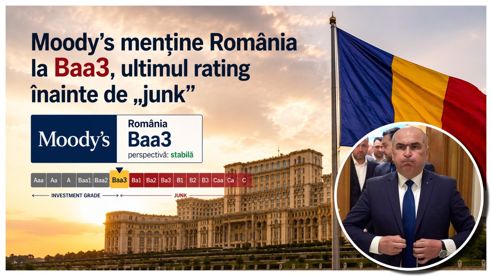 Moody’s salvează România de „junk”: Ratingul rămâne stabil