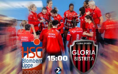 Gloria Bistrița debutează în Champions League, LIVE video