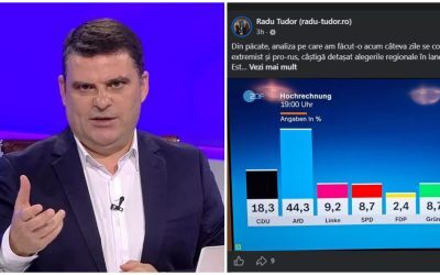 Radu Tudor acuză Rusia pentru victoria AfD în Germania